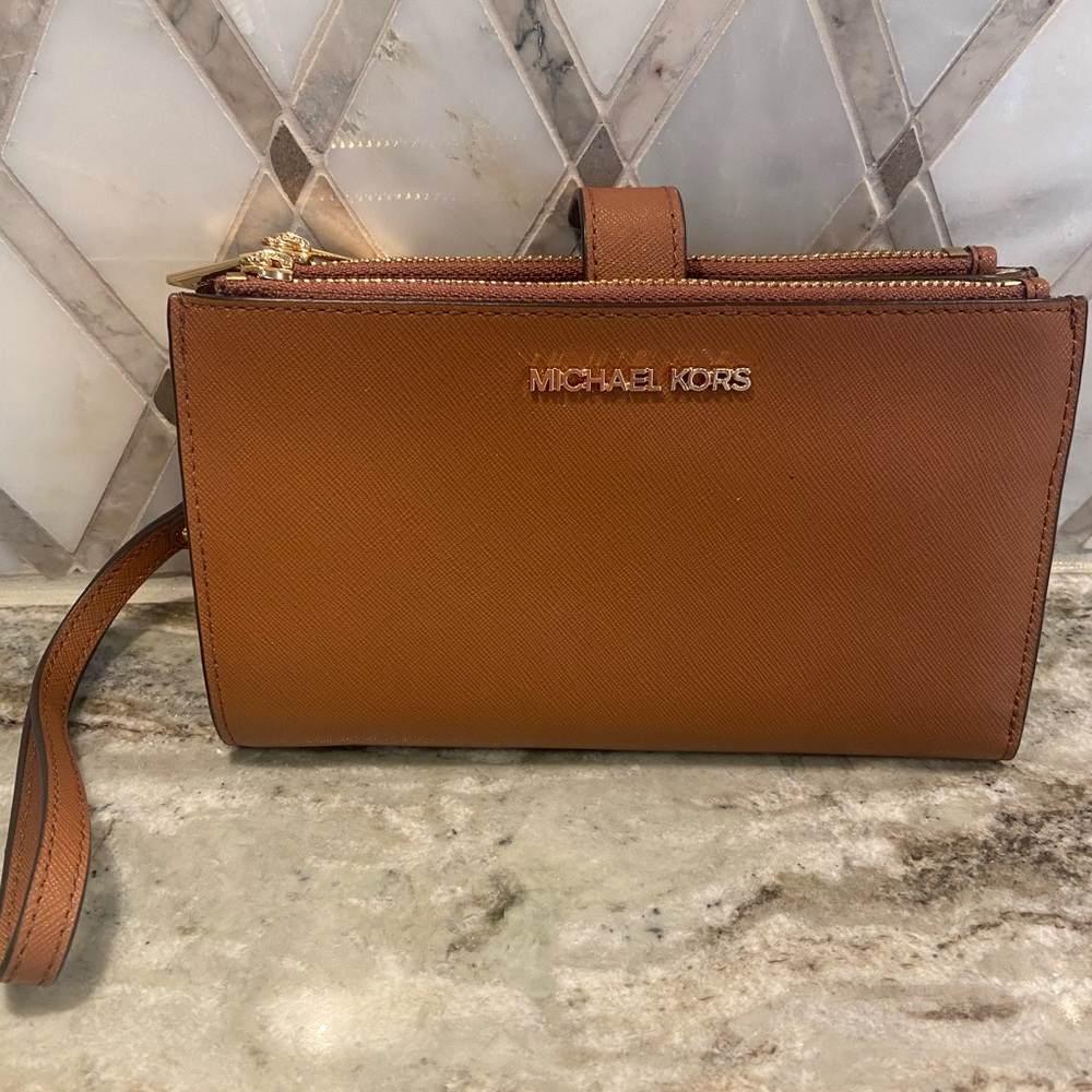 Michael Kors Brown Wristlet